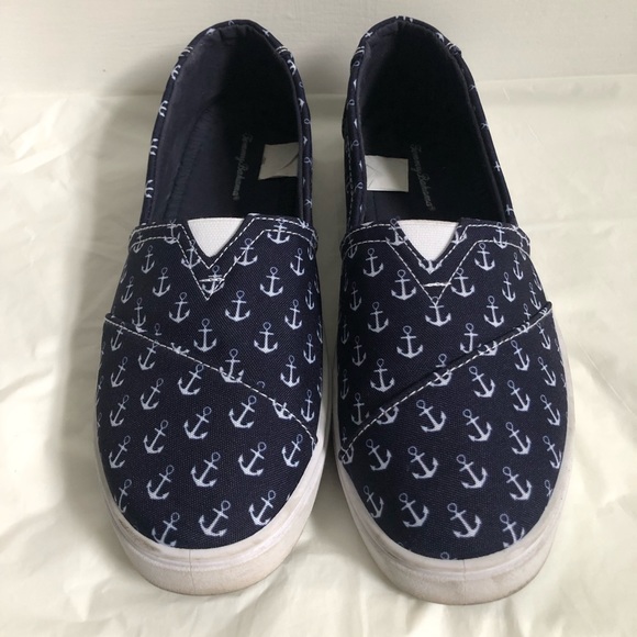 Tommy Bahama Women’s Size 8.5 Blue Nautical Anchor Slip on Shoes - Picture 1 of 11
